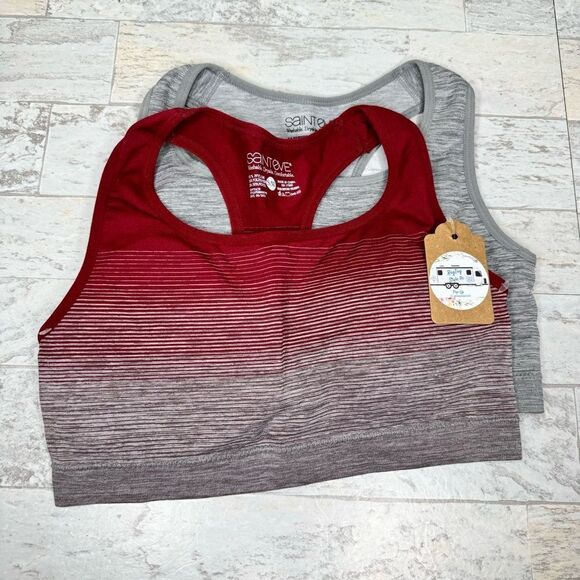 Saint Eve 2 Pack Racerback Padded Sports Bras Size Small / Medium - Picture 1 of 5